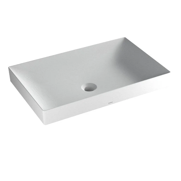 Vessel Kiwami Renesse Rectangle Lavatory Clean Matte White Vitreous China 23-5/8 x 14-15/16 x 2-3/4 Inch ADA