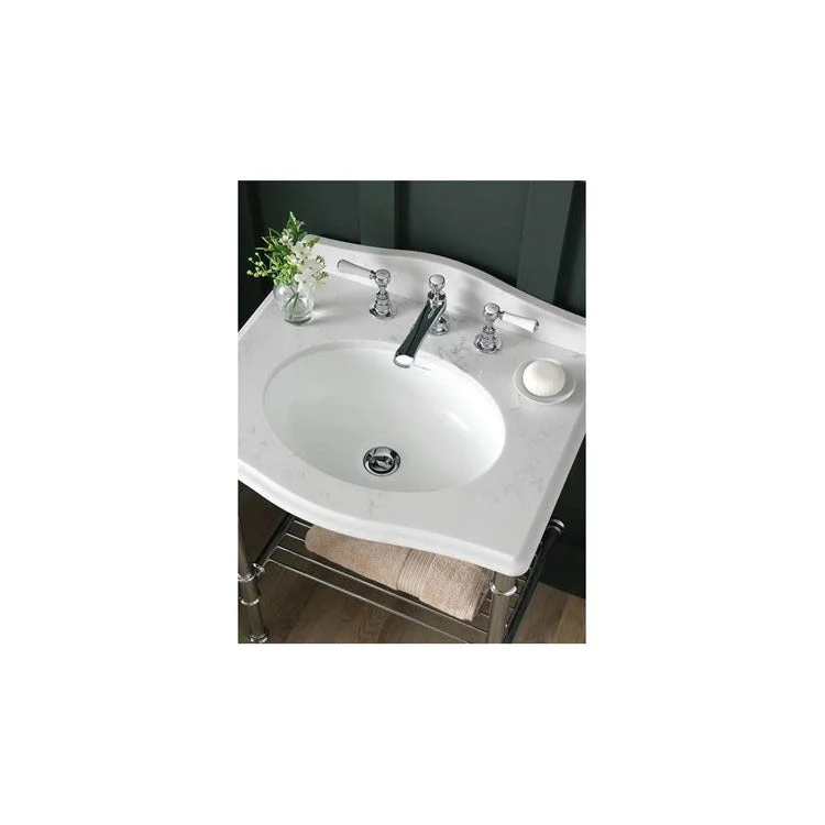 Lavatory Sink Kaali Undermount 13.875 x 18.375 Inch Oval White