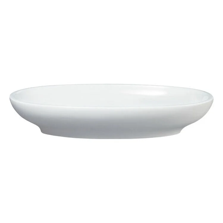 Vessel Cabrits Oval Less Overflow 21.625 x 13.375 Inch Standard White Matte Volcanic Limestone 21.625 Inch