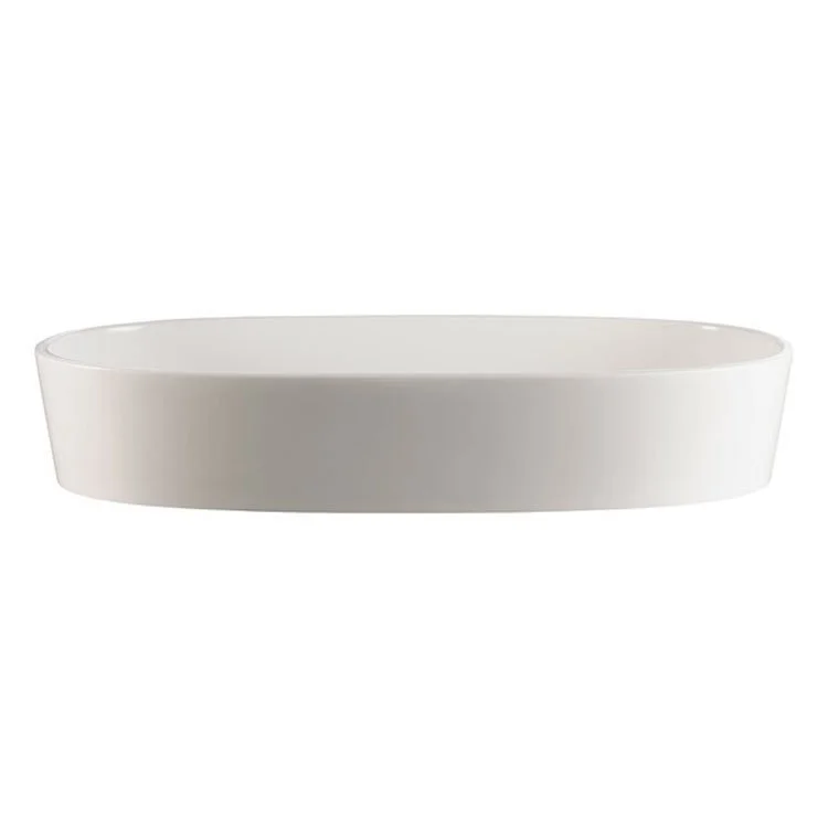 Vessel IOS Oval Less Overflow 31.875 x 17 Inch Standard White Matte Volcanic Limestone 31.875 Inch