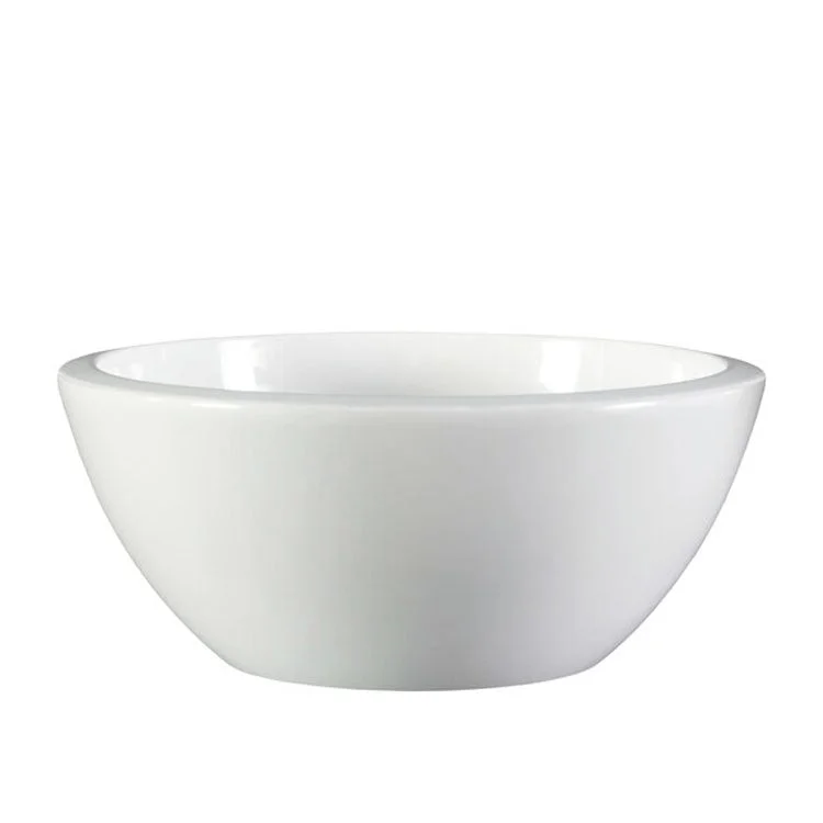 Vessel Maru Round Less Overflow 21.625 x 13.375 Inch Standard White Matte Volcanic Limestone 21.625 Inch