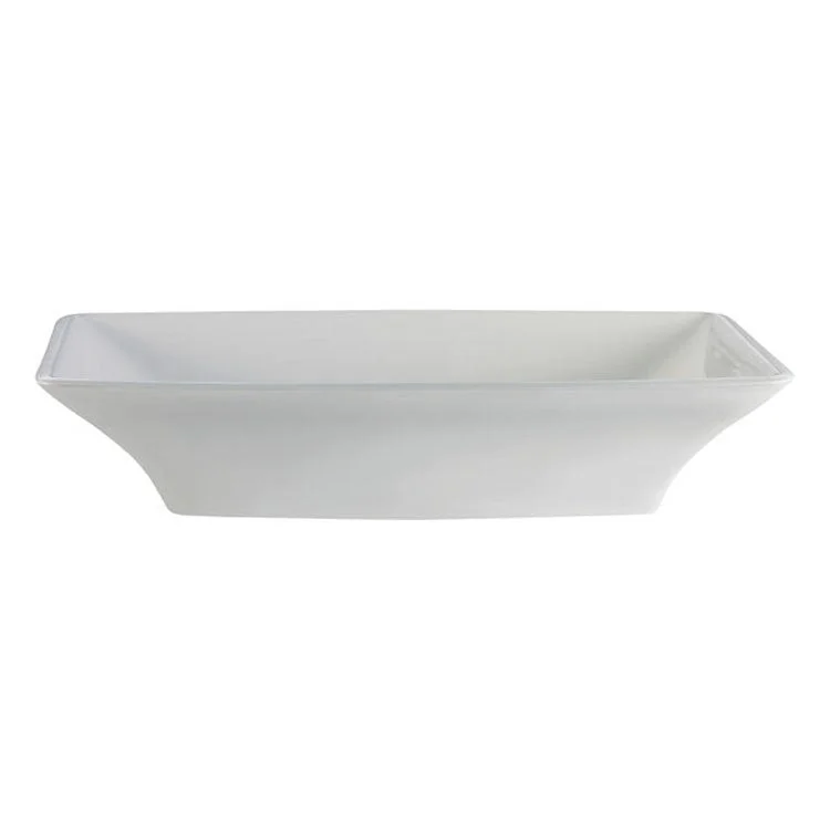 Vessel Ravello Rectangle Less Overflow 24.125 x 16.125 Inch Standard White Matte Volcanic Limestone 24.125 Inch